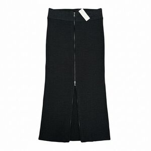 Ann Taylor Elegant Gray Highwaist Sweater Knit Long Skirt with Zipper